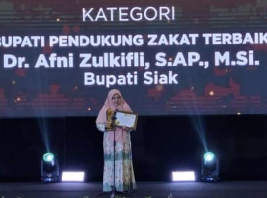Bupati Siak Masuk Top 5 Bupati Pendukung Zakat Terbaik di Indonesia