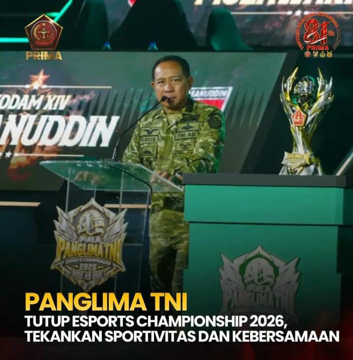 Panglima TNI Tutup Esports Championship 2026, Tekankan Sportivitas dan Kebersamaan
