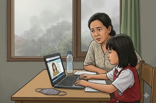 Kualitas Udara Memburuk, Pemko Pekanbaru Terapkan Sekolah Daring Dua Hari