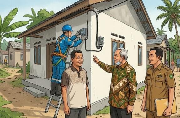 Tak Cuma Bedah Rumah, Warga Penerima BSPS Dapat Listrik Gratis
